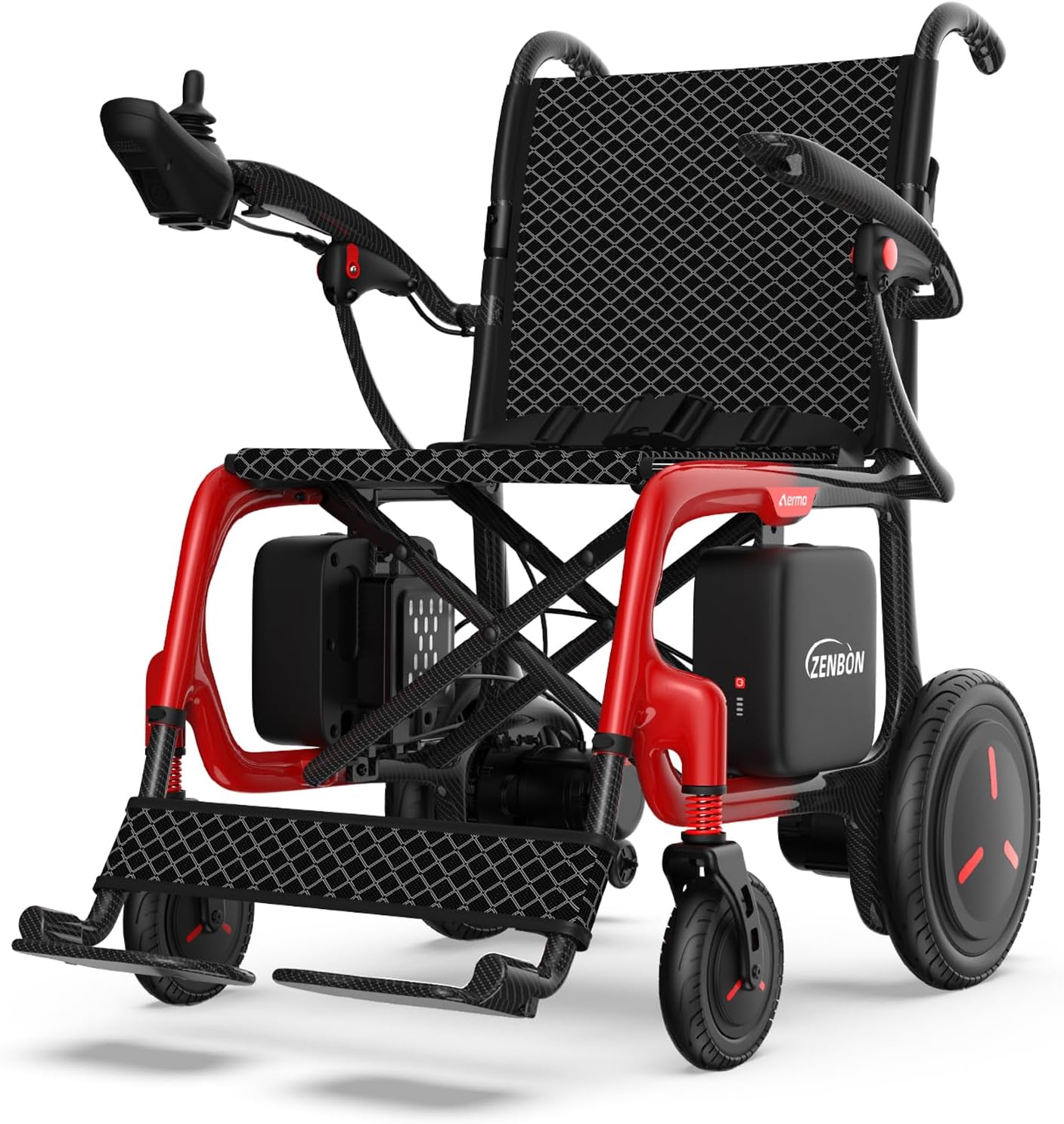 Silla de Ruedas Eléctrica Plegable de Carbono Ligera para Adolescentes