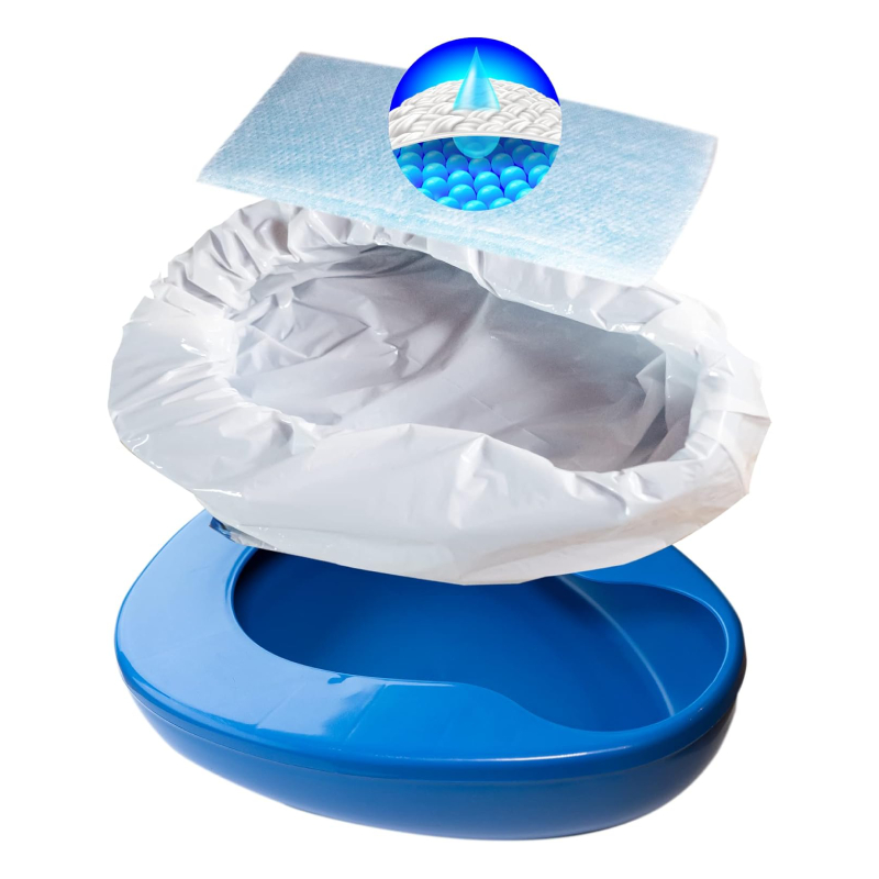 Set de Bacinilla + 25 Bolsas Desechables + 25 Almohadillas Superabsorbentes