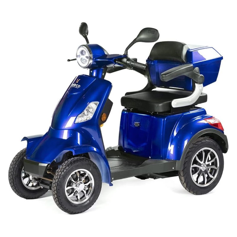 Scooter eléctrico de movilidad de 4 ruedas Azul