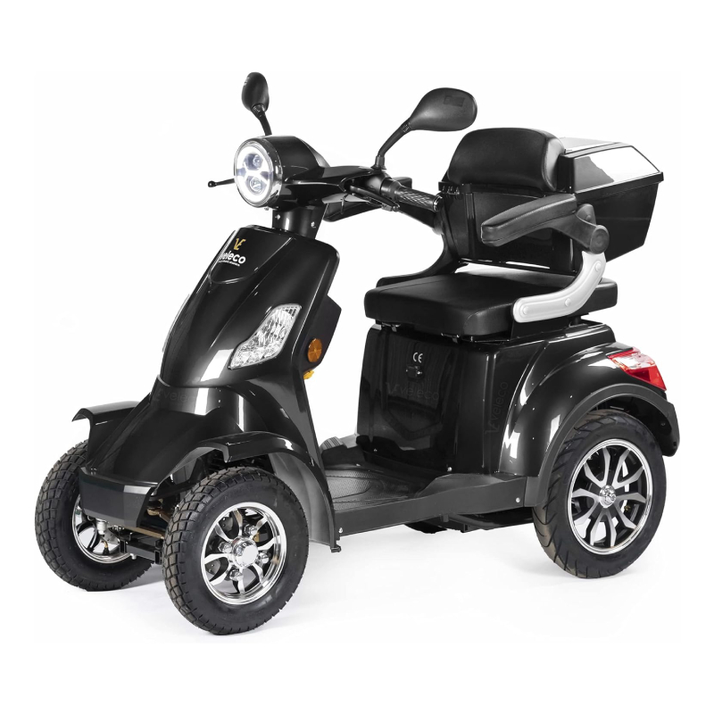 Scooter eléctrico de movilidad de 4 ruedas Negro