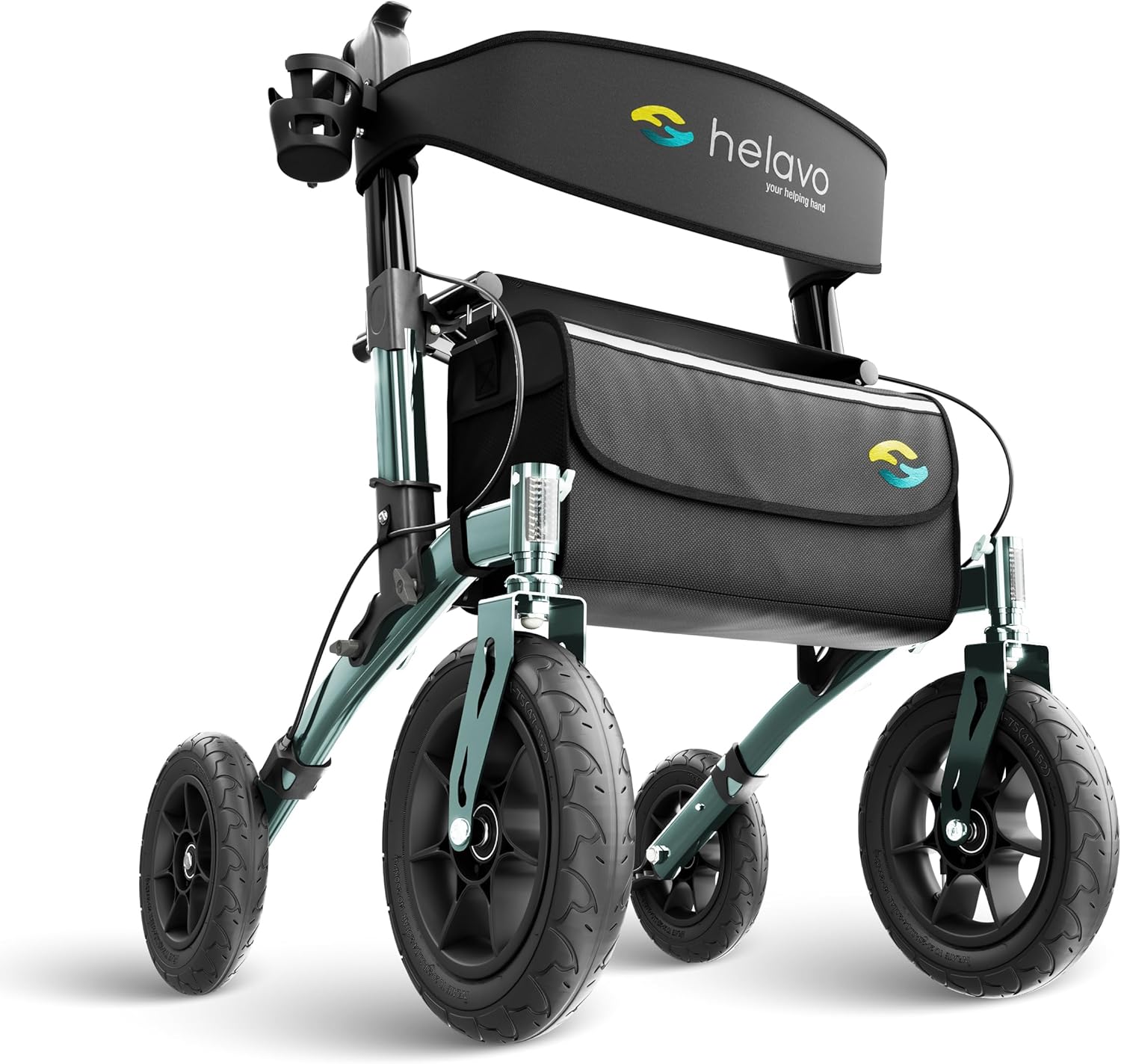 Andador Rollator Todoterreno Plegable con Asiento para Adolescentes
