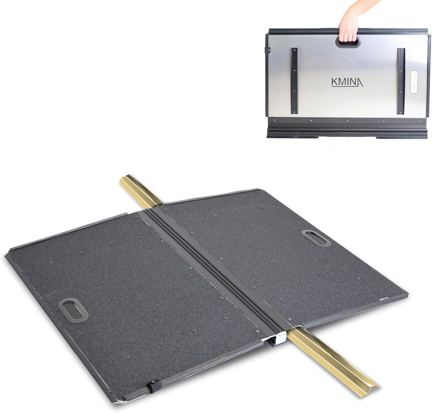 Rampa Plegable Portátil de Aluminio Antideslizante para Silla de Ruedas