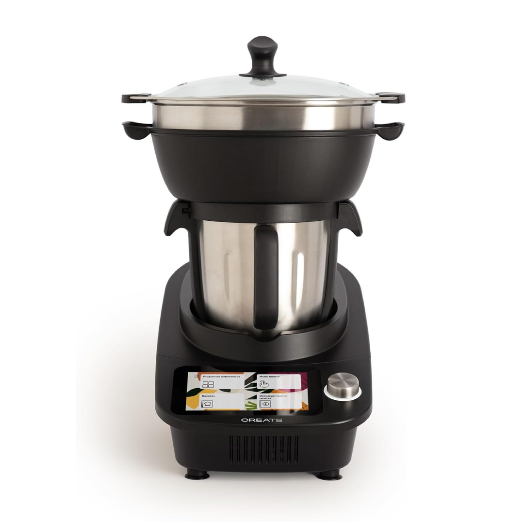 Robot de Cocina Multifunción con Pantalla Táctil y Vaporera