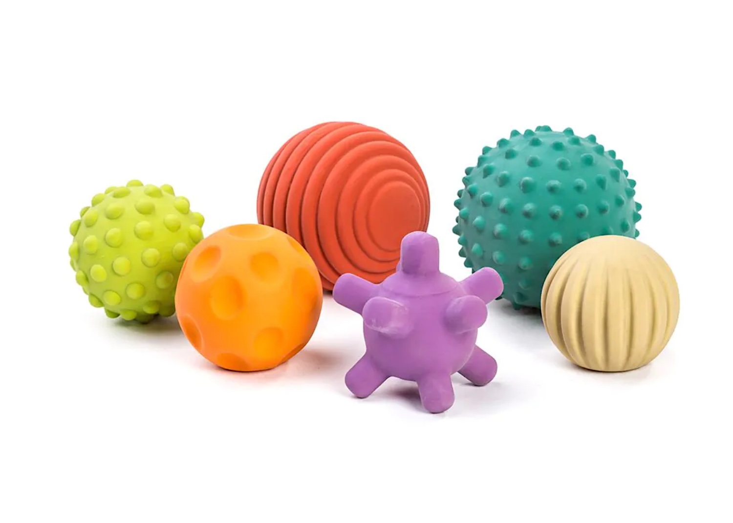 Set de 6 pelotas sensoriales texturizadas