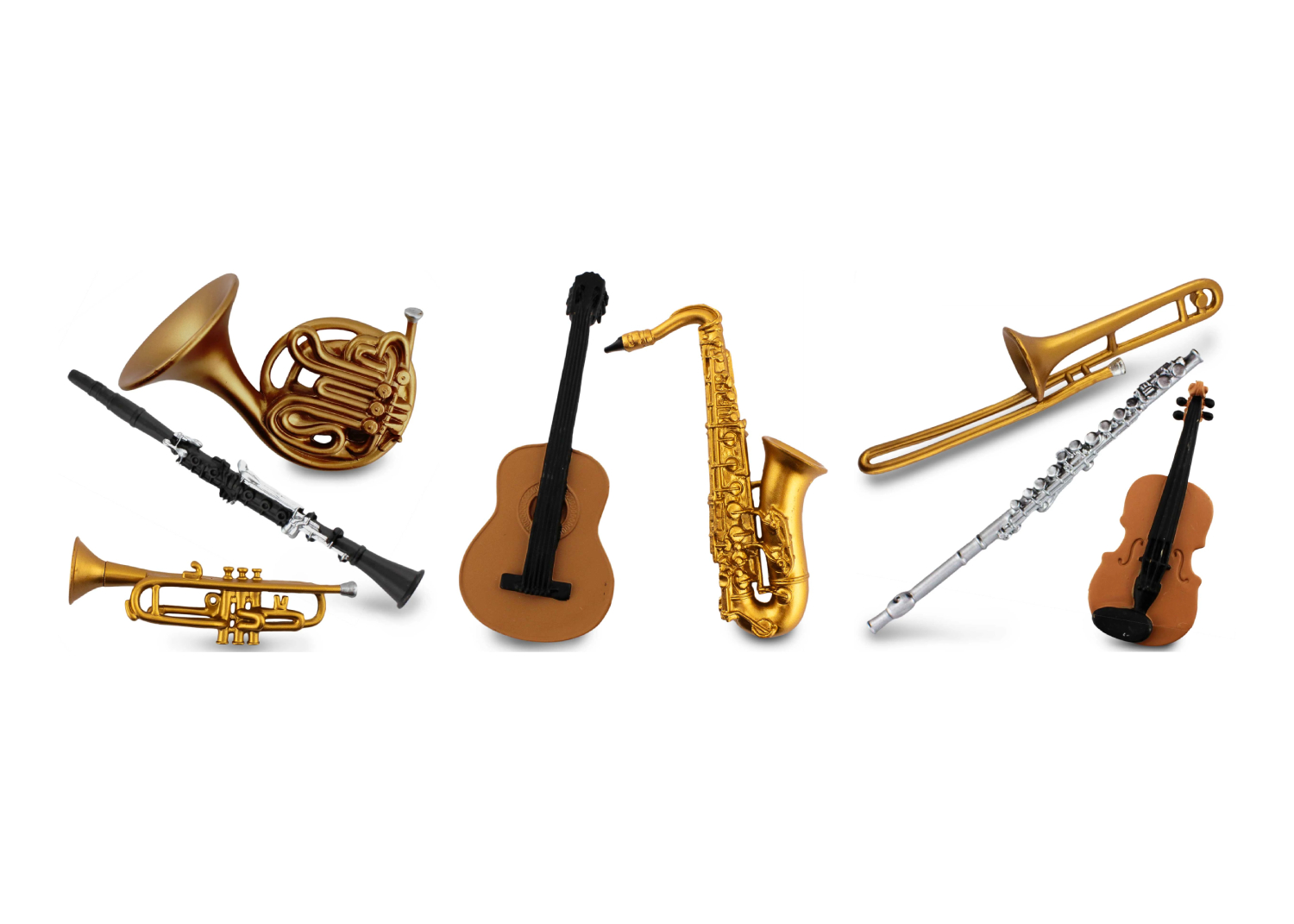 Set de 8 miniaturas Instrumentos Musicales
