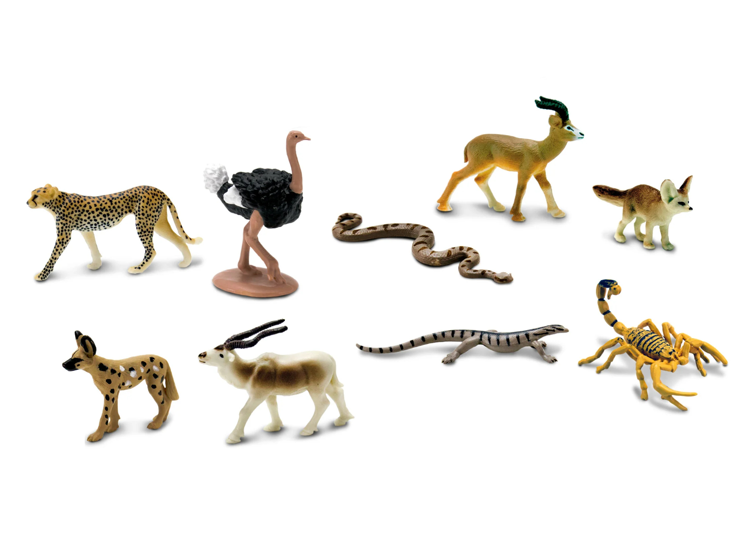 Set de 9 animales del Desierto del Sahara