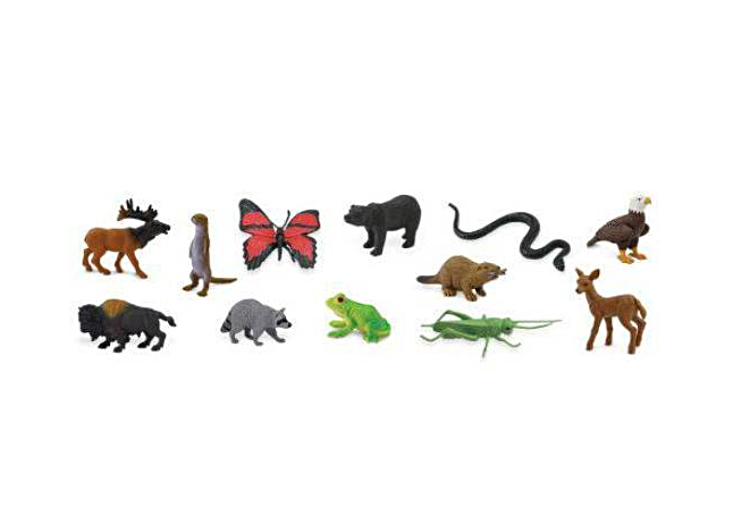 Set de 12 Figuras en Miniatura de Animales del Bosque