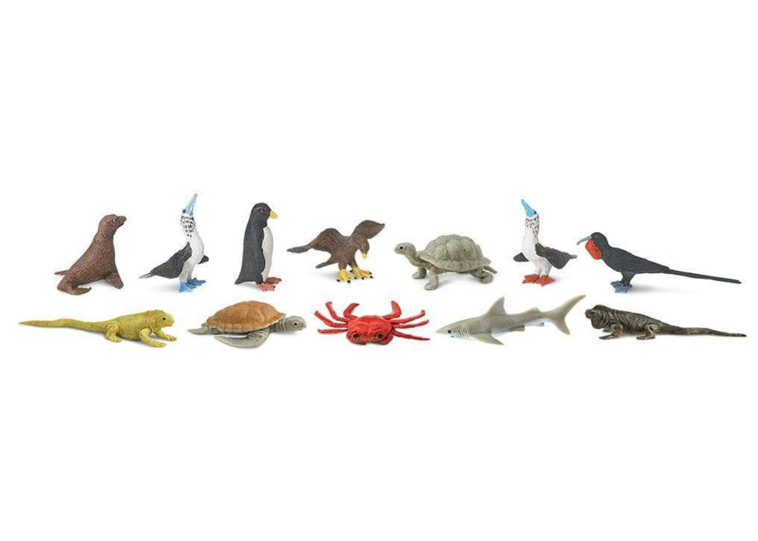 Set de 12 Figuras en Miniatura de animales de las islas Galápagos