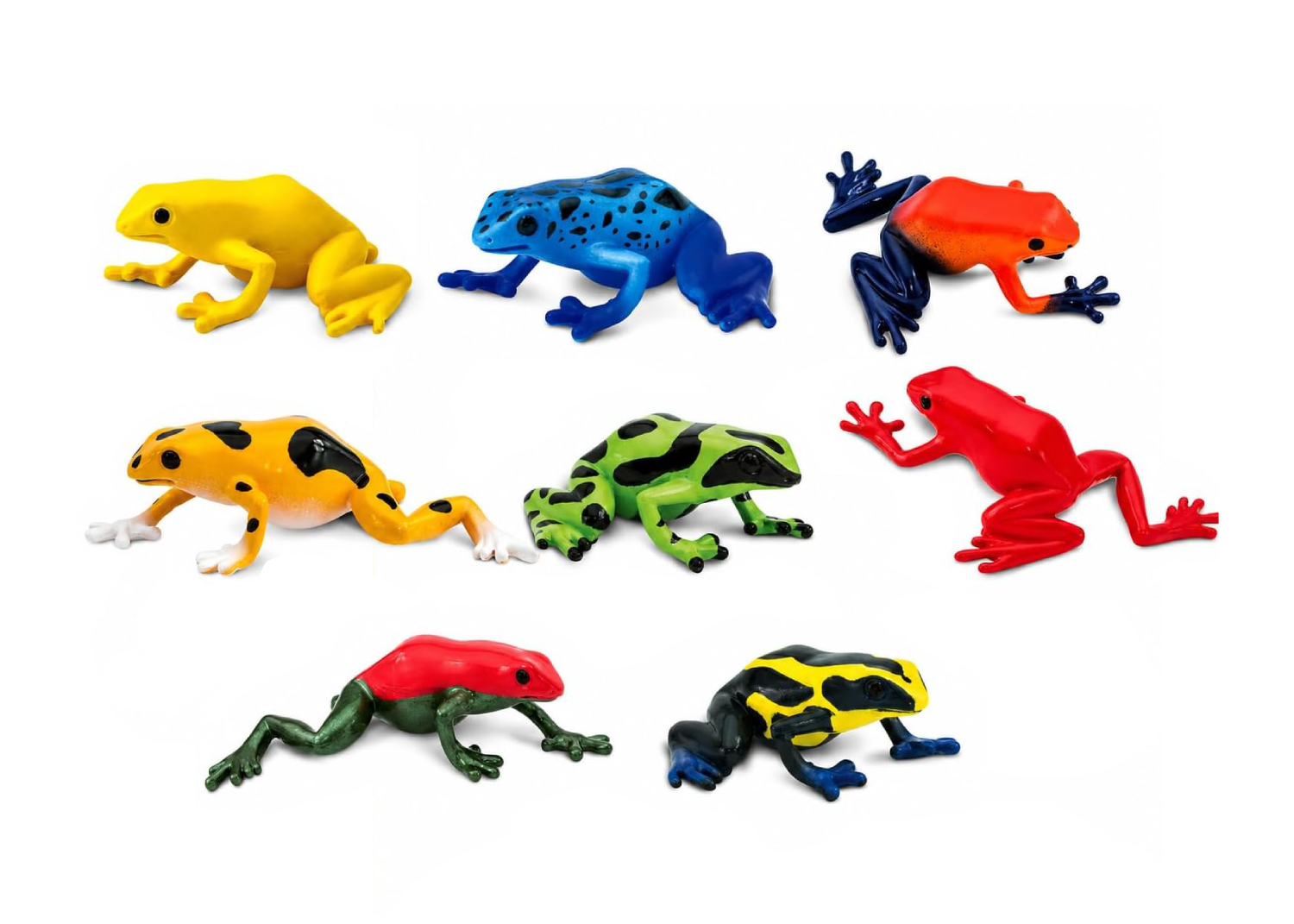 Set de 8 Figuras en Miniatura de Ranas dardo venenosas
