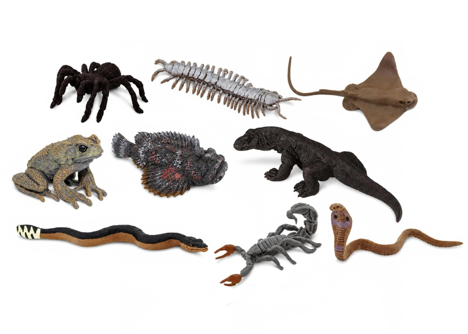Set de 9 Figuras en Miniatura de animales venenosos