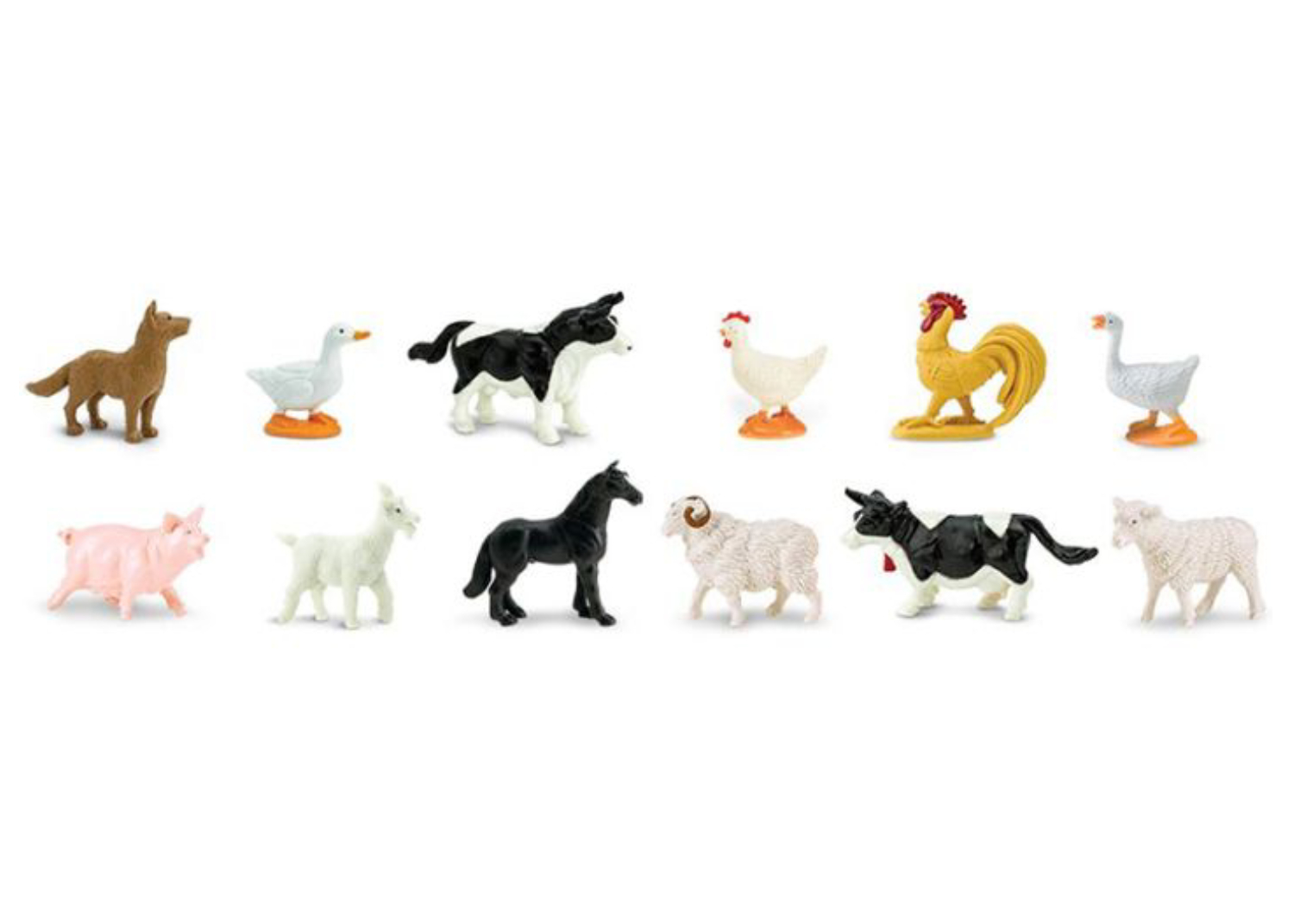 Set de 12 Figuras en Miniatura de Animales de Granja