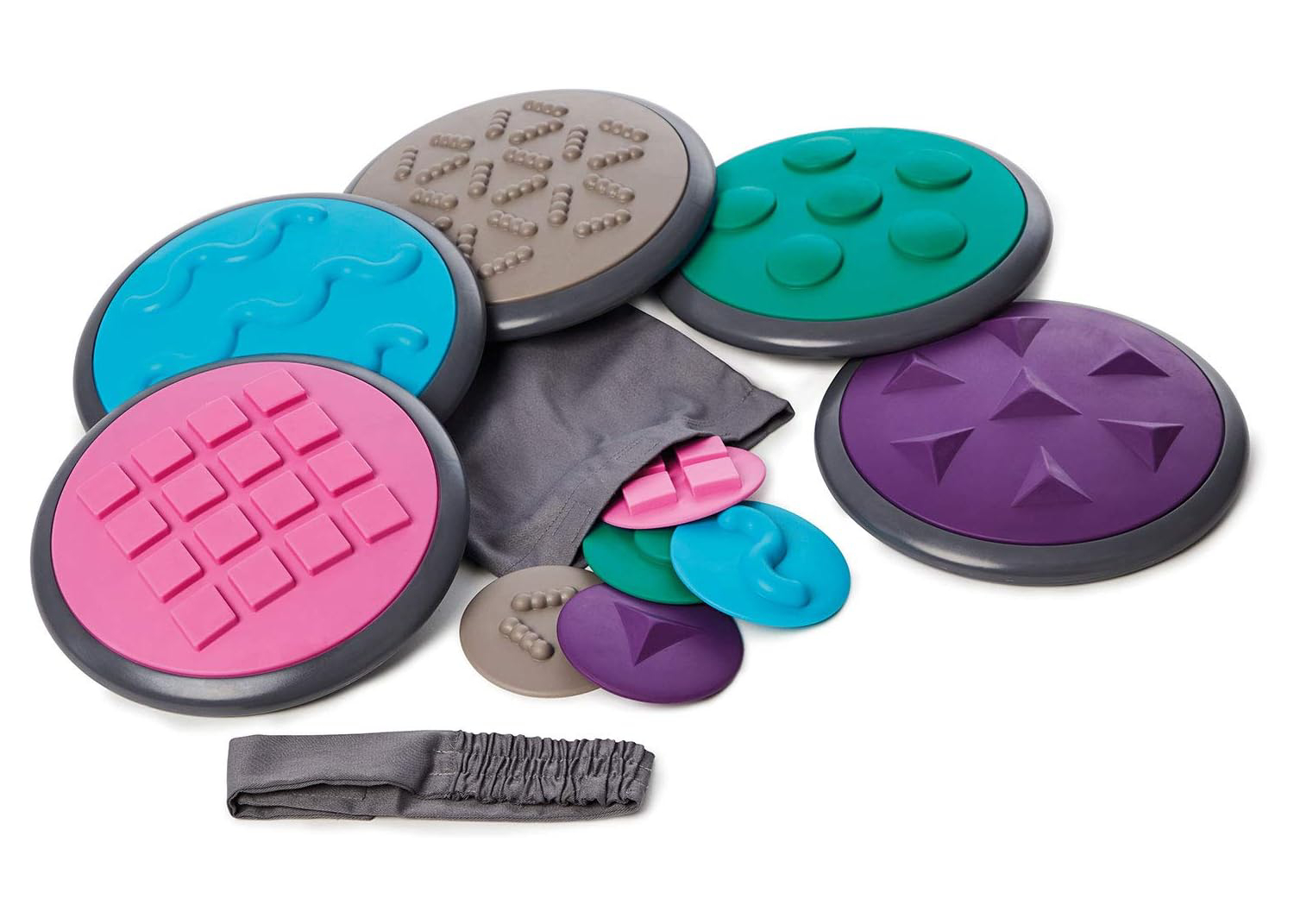 Set de 10 discos táctiles para explorar texturas con manos y pies