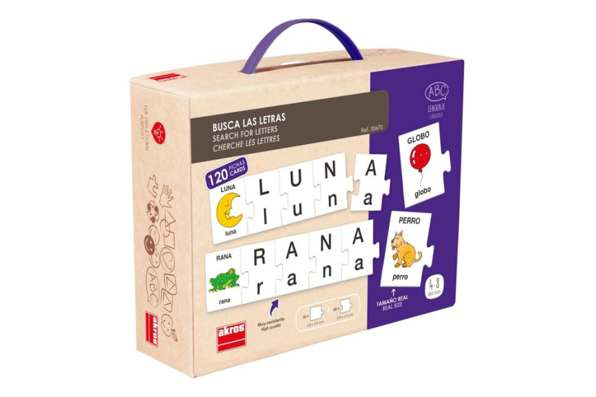 Maletín con Juego de asociación: Busca las Letras Akros