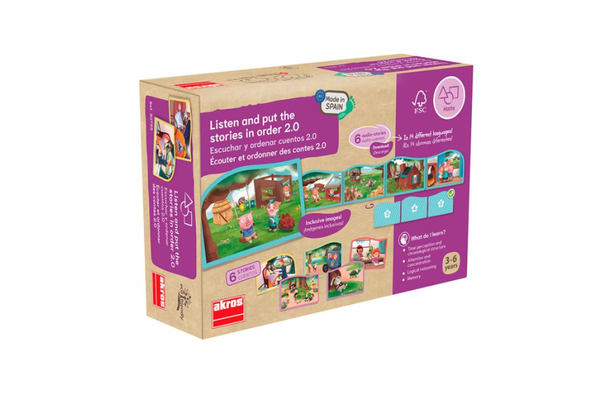 Juego para escuchar y ordenar cuentos Akros