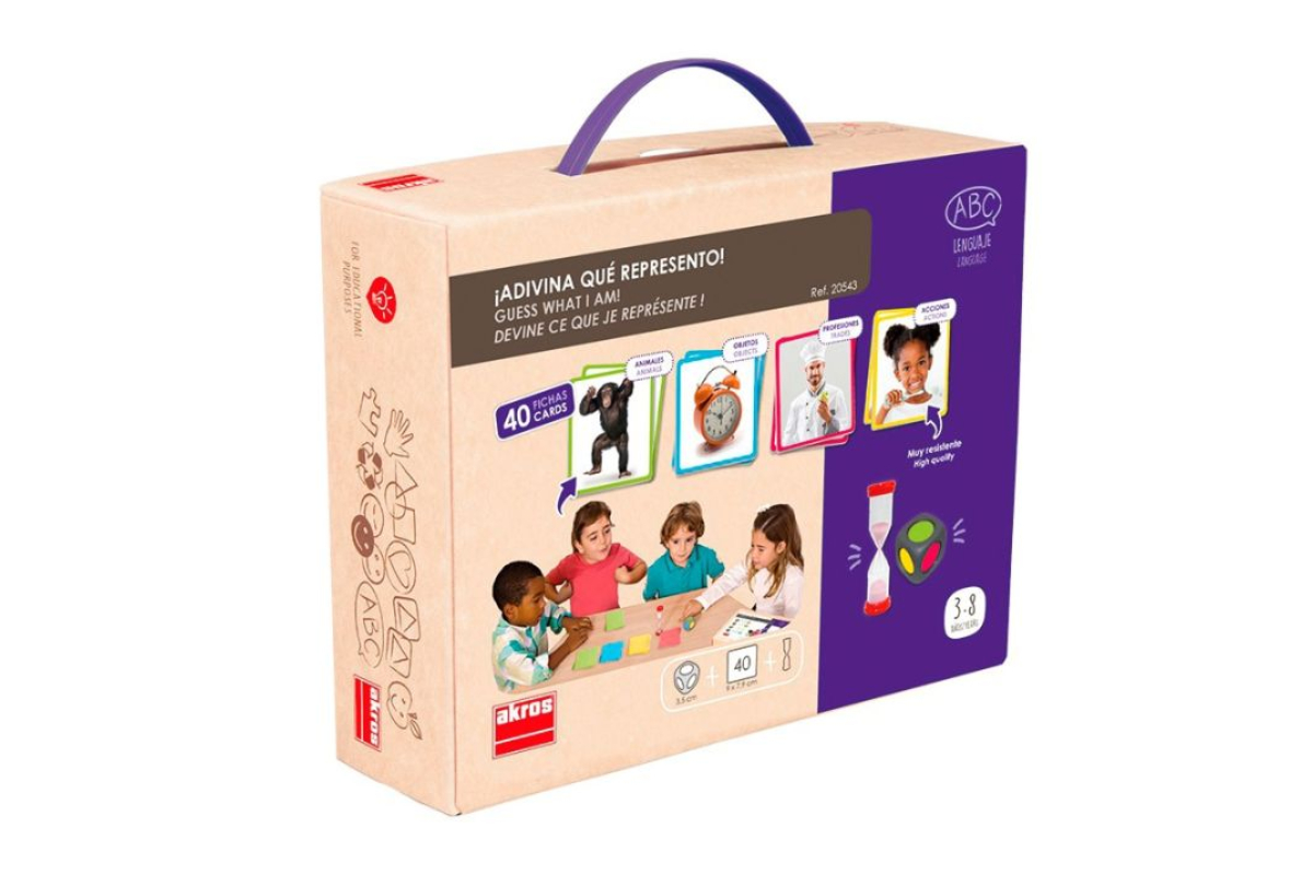 Maletín con Juego de mímica: Adivina qué represento Akros
