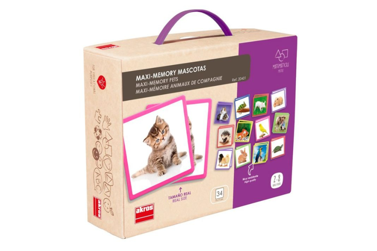 Maletín Maxi-Memory mascotas y animales Akros