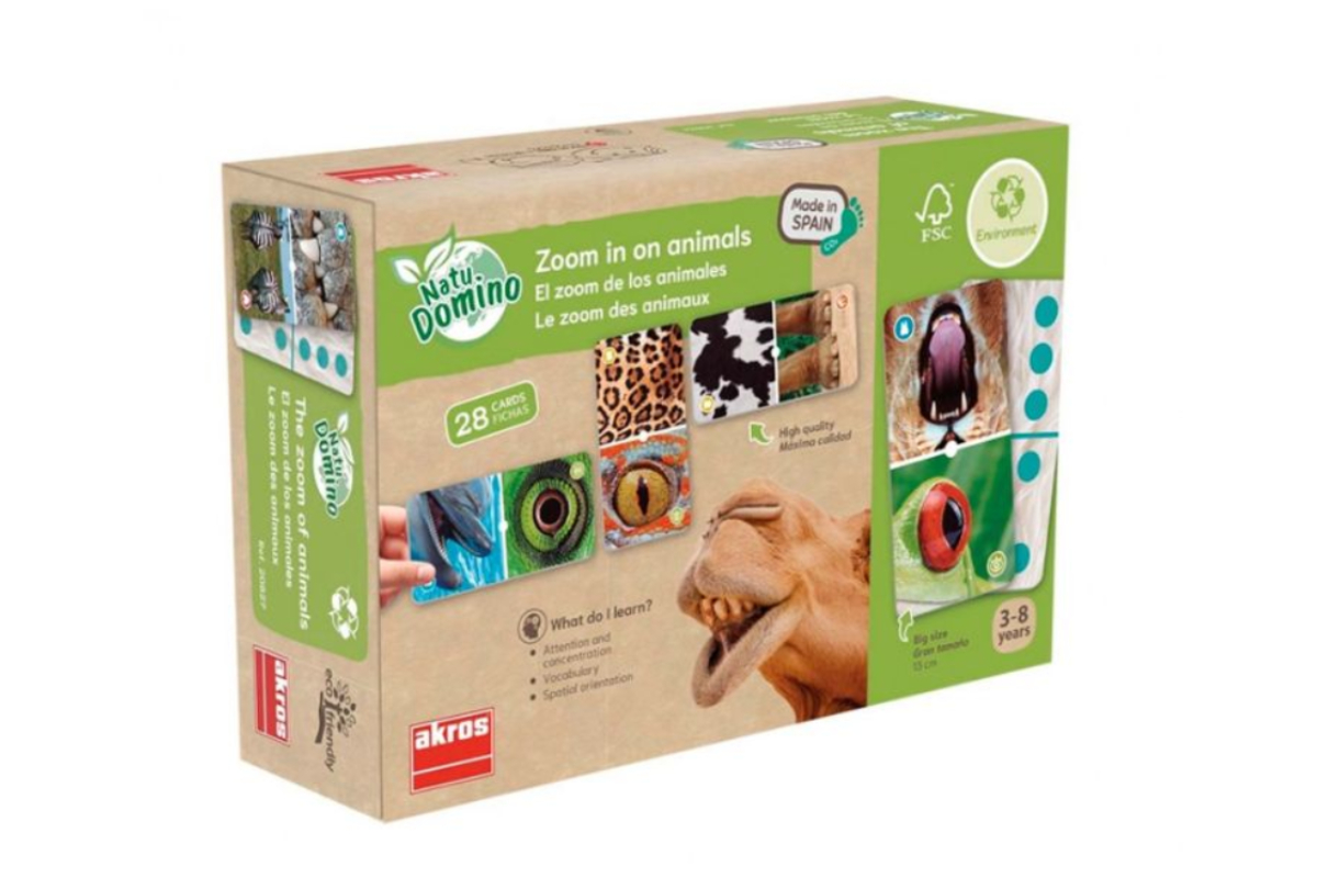 Natudomino de gran formato El zoom de los animales Akros