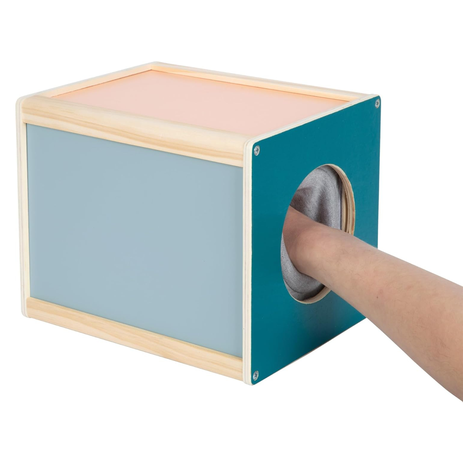 Caja táctil para reconocer objetos sin verlos mediante el tacto