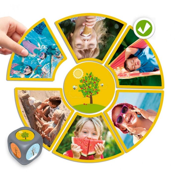 Disfruta las estaciones del año – Akros: juego de asociación con fotografías reales para aprender primavera, verano, otoño e invierno