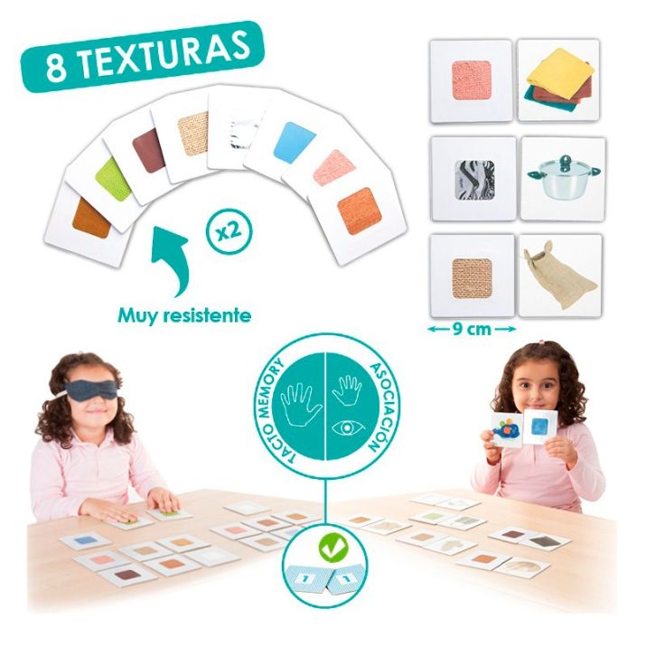Tacto-Foto – Akros: juego sensorial de texturas para discriminación táctil y asociación visual